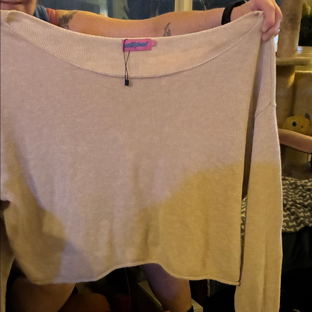 Edikted Cream Knit Sweater